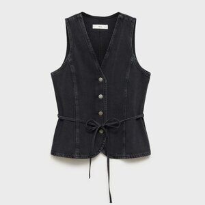 MANGO Denim Vest XS